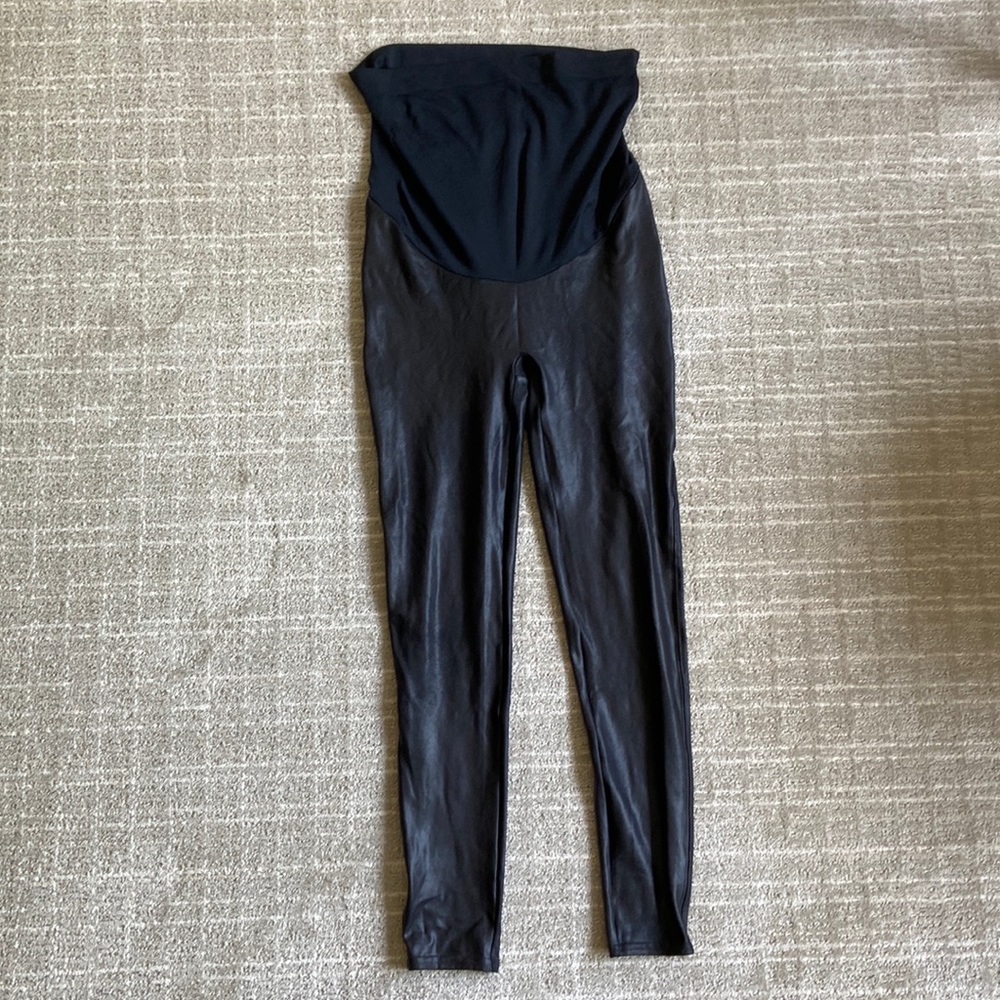 Spanx Faux Leather Leggings Maternity